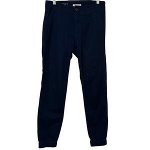 Wallace & Barnes Navy Blue‎ Jogger Lightweight Chino Cargo Pants Mens 28